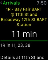 Watch detail for one bus line